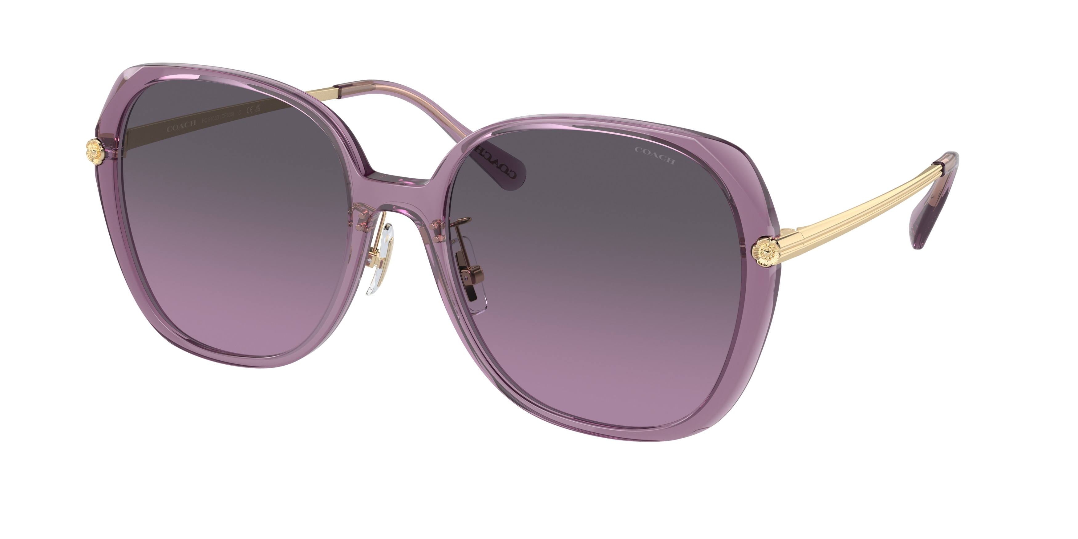 Coach HC8403D CR636 Ajuste AsiáTico 582590 Gafas De Sol Para Mujer Purple-image